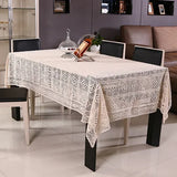 New Crocheted Table Cloth Handmade Tablecloth Rustic Dining Table Cover Pastoral  Solid Tablecloths  White Table Cloth Hot