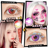 Eye Eyes Color Contacts Colored Contact Lenses Lens Small Pupil Cosplay Anime Soft 2Pcs 6 Months Half Year Use