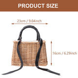 1Pcs Natural Rattan Woven Small Flower Basket Portable Decorative Storage Basket for Dried Flowers Home Wedding Decoration Gift
