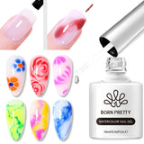 10ml Blossoming Gel Nail Polish Clear Watercolor Spreading Effect Functional Gel Easy To Apply Nail Art Design Home