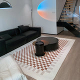 Retro Checkerboard Rug Living Room Large Area Carpet for Bedroom Home Decor Fluffy Soft Plush Carpets Study Lattice Lounge Rugs