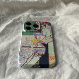 China-Chic Mosaic Graffiti Green Rattan Phone Case for IPhone 16 15 14 13 Pro Max 13 MINI 12 11 XR XS SE3 Pro Shockproof Cover