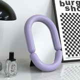 Nordic Style Vanity Mirror with Wave Frame INS Irregular Makeup Mirrors Table Desk Mirror for Bedroom Decorative Photoprops