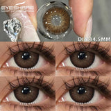 1pair Color Contact Lenses for Eyes Black Lenses Cosmetic Big Eye Lenses Gray Pupils Lens Yearly Natural Eye Contacts