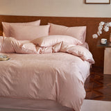 Heavy‑Weave 3D Jacquard Egyptian Cotton Bedding Sets Bed Linens Duvet Cover Set Underwear Solid Color