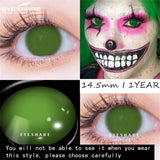 2pcs Cosplay Colored Contact Lenses Anime Blue Red Eyes Lenses Halloween Green Makeup Eyes Contact Crazy Lens Yearly