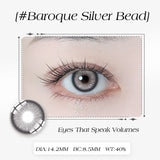 Yearly Green Iris Colored Contact Lenses 1 Pair with Natural Pupil Color And Prescription 0-8 Degrees Annual  Make Up