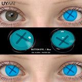 Cosplay Colored Contact Lenses 1 Year 2pcs Crazy Red Contact Lenses Anime Black Eye Lenses Halloween Beauty Makeup Lens