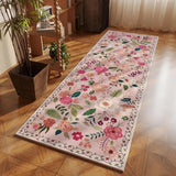Bedroom Long Carpet Bedside Floor Mat Soft Machine Washable Rug Flower Pastoral Style Home Decoration Rugs Alfombra Dormitorio
