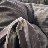 INS Princess Grey Bedding Sets 2025 Solid Color Ruffle Quilt Cover Romantic Bed Sheet Sets Girls Bedroom Duvet Cover 4pcs