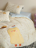 Cute Cartoon Sle Pure Cotton Bedding Set Four Pieces Quilt Cover eet Pillowcase Embroidered Design Spring Summer Fre