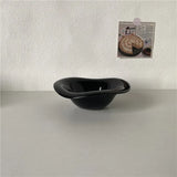 Wave Ceramic Salad Bowl Creative Irregular Solid Color Cream Cafe Tableware Design Soup Bowl Afternoon Tea Dessert Fruit Bowl