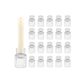 Ikeehome  10/20PCS Transparent Cone Candlestick Bulk Used for Table Centers, Christmas, Halloween, Wedding Parties