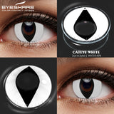 1 Pair yellow cosplay color contact lenses for eyes crazy Halloween cat Eye makeup Role playing Eye cosmetics red lens