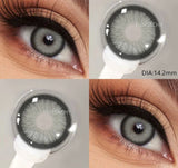 1 Pair Colored Contact Lenses for Eyes Natural Fashion Lenses Gray Beauty Pupils Blue Eye Lens Cosmetics Soft Contacts