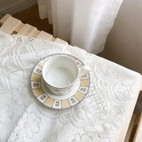 Korean White Lace Hollow Tablecloth Retro France Embroidered Flower Table Cover Cloth Home Wedding Party Decorative Supplies