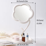 Nordic Style Vanity Mirror with Wave Frame INS Irregular Makeup Mirrors Table Desk Mirror for Bedroom Decorative Photoprops