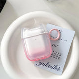 Creative Simple Style Candy Colour Gradient Transparent Acrylic Silicone Headphone Cover Case For AirPods 1 2 3 4 Pro 2 Fundas