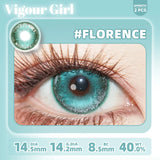 2pcs Half-yearly Color Lenses Vigour Girl Series Artistic Design for Photoshoot Anime Dreamy Eye Brightening Effect