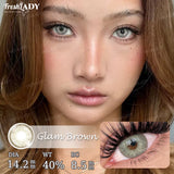 1 Pair Colored Contact Lenses Natural Brown Pupils Eyes Contact lenses Gray Soft Contacts 14.20mm