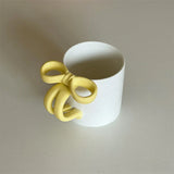 Cute Three-dimensional Bow Underglaze Color Ceramic Mug Plate Gift Girlish Heart Tableware