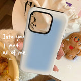 Blue and White Gradually Changing Color Case for IPHONE 16 ProMax 15 14 13 12 11 PRO Acrylic TPU Two in One Magnetic Phone Cases