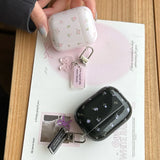 Lovely Flower Gloss Silicone Headphone Shockproof Protective Case For AirPods Pro 2 3 4 Soft Funda Protection Cover With Pendant