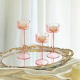 3pc Tealight Glass Candle Holder Set Wedding Table Centerpieces Home Decoration Candle Stand Holders Party Crystal Candlesticks