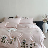 Flowers Towel Embroidery Bed Linens Egyptian Cotton Bedding Set Sheet Duvet Cover Pillowcase Underwear