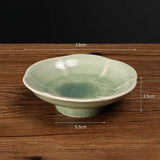 Chinese Style Tea Plate Delicate Cooking Tea in The Oven Afternoon Dim Sum Dried Fruit Plate Ceramic Fruit Plate