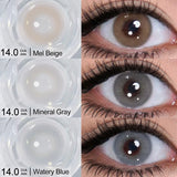 Color Contact Lenses For Eyes Contact Lenses Brown Blue Lenses Soft Contact Lens Beauty Pupils Lens Yearly 14.0mm