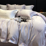 Luxury 1000TC Lyocell Cotton Jacquard Soft Silky Bedding Set Queen King Size Duvet Cover Bed Sheet/Fitted Sheet Pillowcases 4Pcs