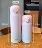 350ml/500ml Fashion Stainless Steel 316 Thermal Flask Portable Long Term Insulation Adult Student Thermal Bottle Travel Tumbler