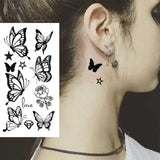 1 Sheet Compass Family Temporary Tattoos For Women Men Adults Flower Tribal Maori Totem Tattoo Sleeve Waterproof Temp Stickers