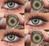 1 Pair Color Contact Lenses for Eyes Graduated Blue Fashion Optical Lenses Green Pupils Gray Natural Eye Contacts