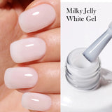 Wine Red Jelly Gel Nail Polish Glitter Nude Translucent Quick Extension Gel Semi Permanent Varnish UV Gel Nail Art 1