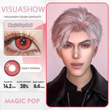14.20 Blue Small Pupil Cosplay Colored Contact Lenses, 1 Pair Yearly Wear Eye Lenses for Halloween Themed Cosplay & Fancy Dress