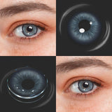 14.20mm Brown Colored Contact Lenses 6-Month Use Soft Limbal Ring Brown Blue Natural Lens For Daily Wear with Free Len