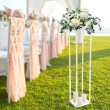 100cm Large Acrylic Flower Stand][Modern Wedding Geometric Vase Column] 25x25x100cm Rectangular Table Centerpiece for Wedding