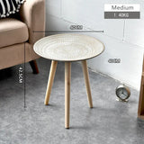 Creative Round Nordic Wood Coffee Table Storage Tea Fruit Service Plate Tray Bed Home table Living Room Table Sofa Side