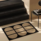 Minimalism PVC Welcome Doormat Chic Geometric Cuttable Mat House Entrance Rug Carpet Anti Dust Door Floor Pad Home Tidy Decor