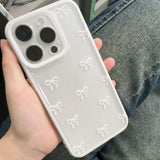 Cute Bowknot Soft Clear Phone Case For iPhone 15 14 13 12 14 16 Pro Max Bowknot Clear Case Candy Cover