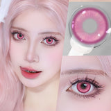 14.20 Blue Small Pupil Cosplay Colored Contact Lenses, 1 Pair Yearly Wear Eye Lenses for Halloween Themed Cosplay & Fancy Dress