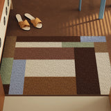 American Retro Geometric Wire Loop Entrance Mat Indoor Door Mat Non-Slip Dirt Scraper Wear Resistant Easy Clean Home Decor