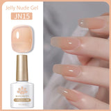 Transparen Gel Nail Polish Pink Jelly Nude Semi Transparent French Nail Camouflage UV Gel Varnish Soak Off Nail Art