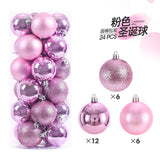 24/36Pcs Christmas Decoration 3/4CM Balls Hanging Christmas Tree Pendants Ornaments for Home Party Decor New Year Gift Accessory