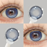 1 Pair(2pcs) Mixed Blood Fairy Long Lasting Fashion Gray Contact Lenses For Party Makeup Mixed Blood Exotic Gray