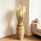 Natural Rattan Woven Cane Vase 30-40cm Handmade Floor Vase Living Room Window Home Decoration Indoor Furnishing Ornament