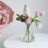 Nordic Transparent Plastic Vase Flower Arrangement Container Creative Hydroponic Plant Flower Vases Home Living Room Desk Decor