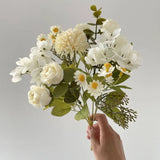 Chamomile Combination Artificial Flowers for Home Ornamental Flowerpot Decoration Wedding Arch Accessories Biomimetic Bouquet